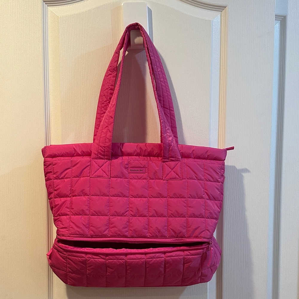 Pink Quilted Tote Bag
